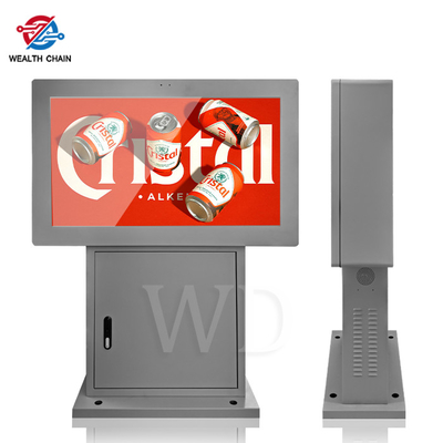 Esposizione LCD di risoluzione 9/16 di Grey Outdoor Digital Signage Kiosk 1080P 4K