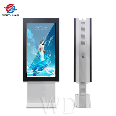 Bianco LCD alla moda del chiosco del cavalletto dell'esposizione di 2 lati per pubblicità