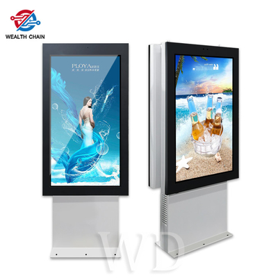 Bianco LCD alla moda del chiosco del cavalletto dell'esposizione di 2 lati per pubblicità