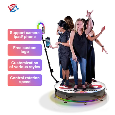 Logo personalizzato del telecomando della cabina fotografica girevole a 360 gradi per 1 persona