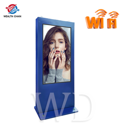 Luminosità regolabile dello schermo di WIFI 2.4G Bluetooth 5,0 LCD all'aperto del totem del contrassegno di Digital dei blu navy